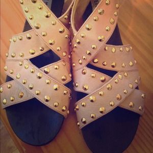 Gladiator studded wedges