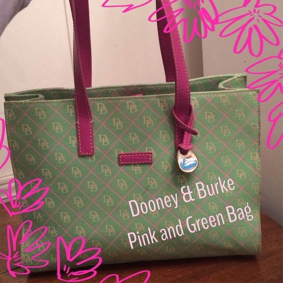 Dooney and Bourke Pink and Green Purse