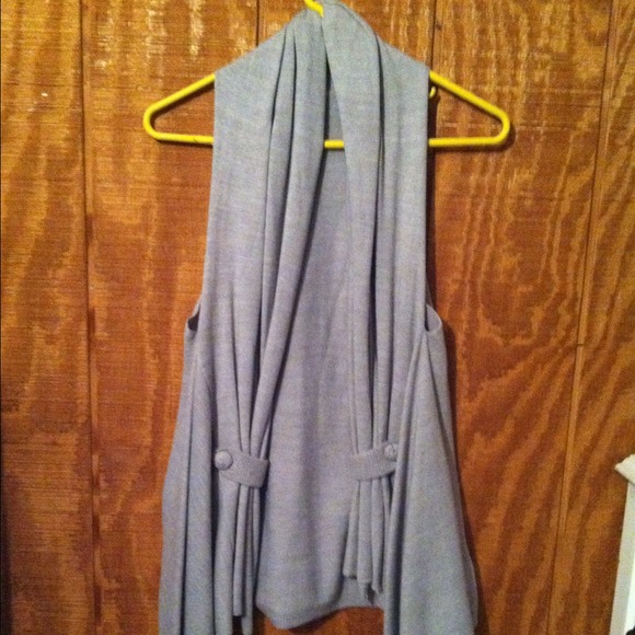 Gray sweater vest