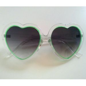 Clear heart sunglasses