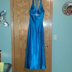 Turquoise blue gown