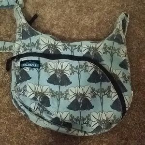Blue side sling Kavu purse