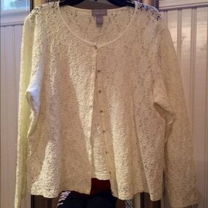 Ivory lace jacket/sweater