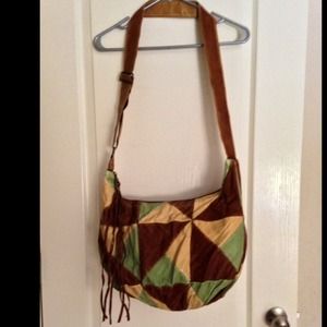 Faux Leather Boho Messenger Bag