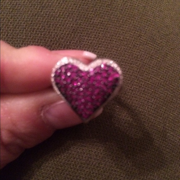 Ruby heart ring size 6