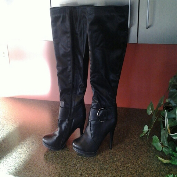 Knee high boots.