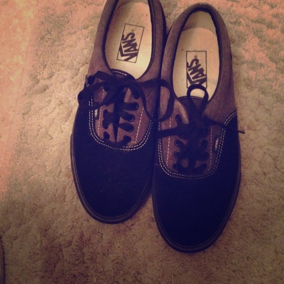 Black and Grey Vans
