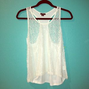 transparent sequin tank