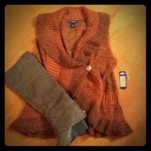 SOLD!  Bandilino wrap sweater in rust colors
