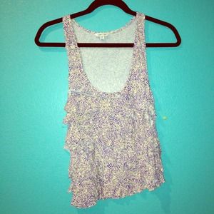 purple and beige tribal pattern tank