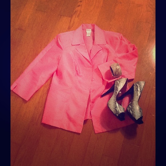 Silky hot pink blazer