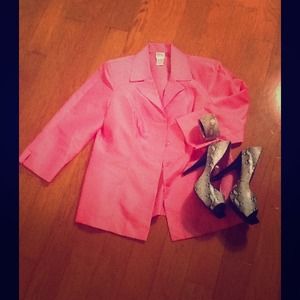 Silky hot pink blazer