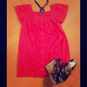 SOLD! Red button down dress