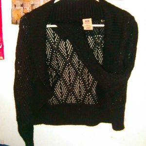 Black cardigan sweater