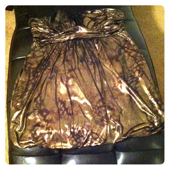 Bronze bubble dress