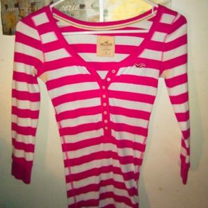 striped long sleeve sweater, flannel.