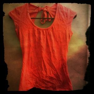 Red Tie Back Tee