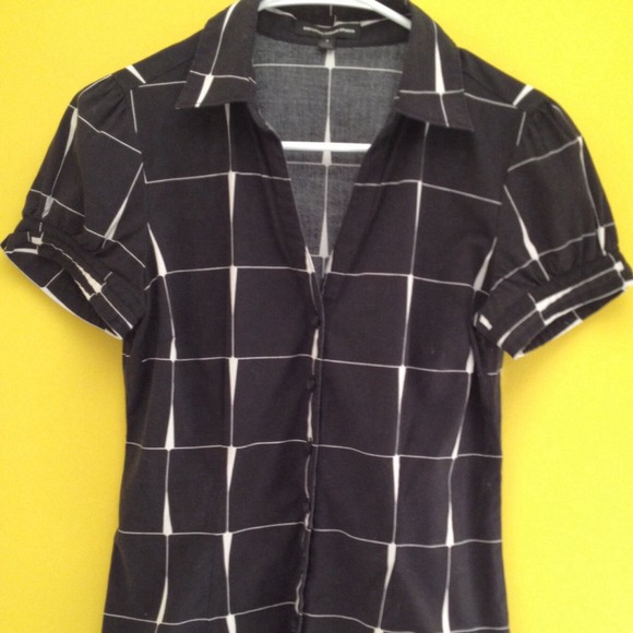 Express Black and White Top