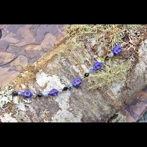 Blue skull bracelet