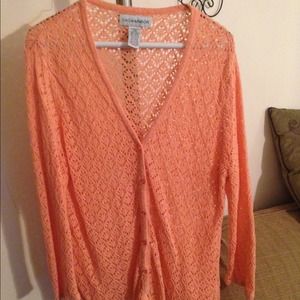 Peach sweater/cardigan