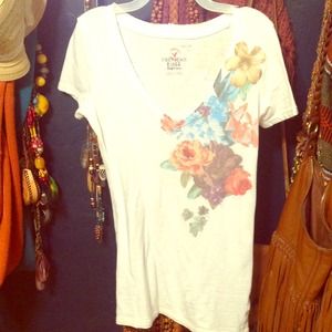 Flower v neck