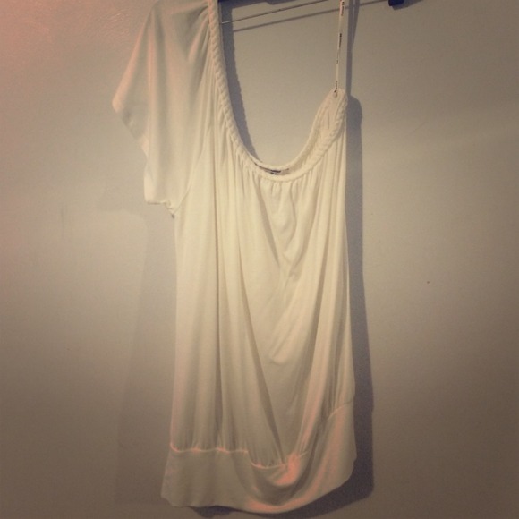 White Forever 21 off the shoulder shirt