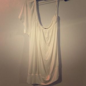 White Forever 21 off the shoulder shirt