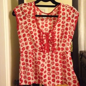 Anthropologie Polkadot Blouse