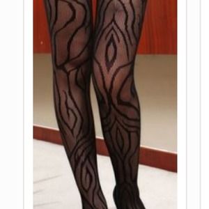 Black fishnet stockings.