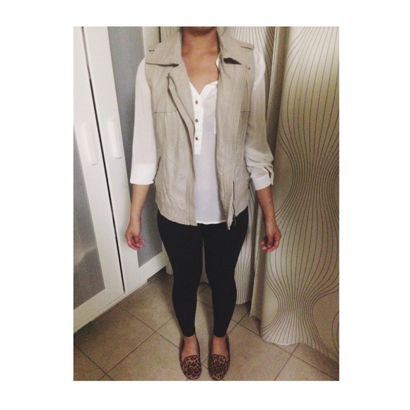 Ivory, beige vest