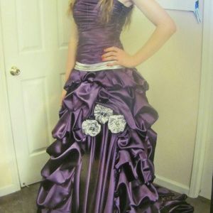 Purple and silver dress