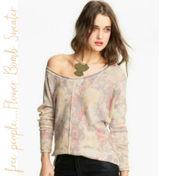 •SOLD• Free People Flower Bomb Sweater - Picture 1 of 4