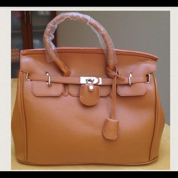 Never used Camel brown birkin inspired bag.