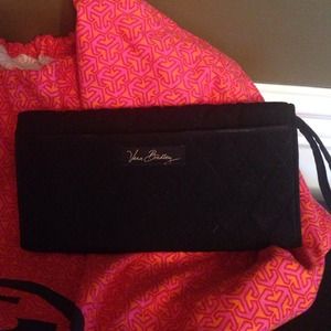 Reduced Black VERA BRADLEY wallet with strap