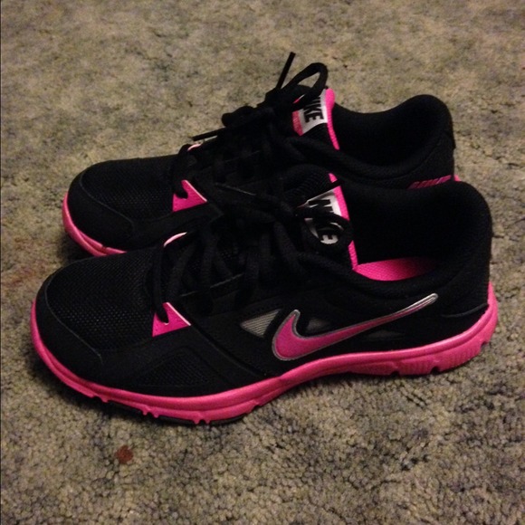Black and pink nikes