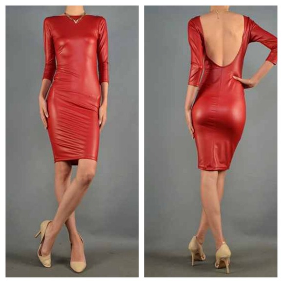 Leather dress