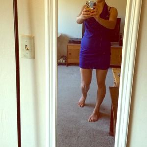 Blue bcbg dress, short and sexy, just worn once.