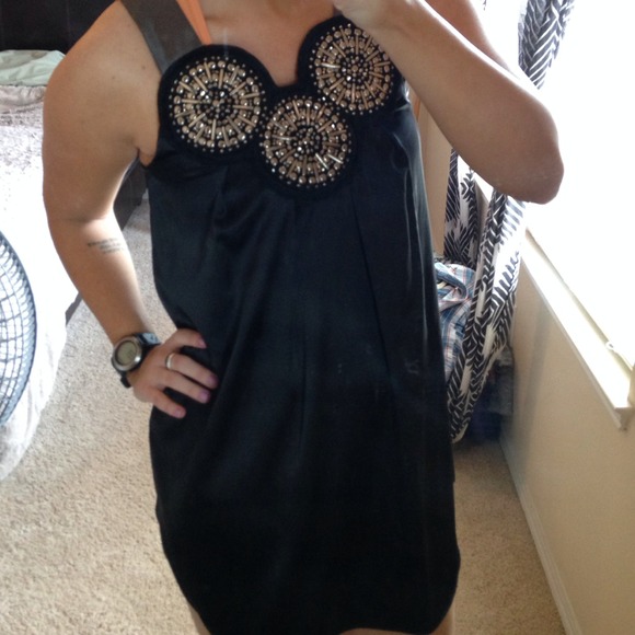 CHARLOTTE RUSSE NWOT Embellished black dress - Picture 2 of 6