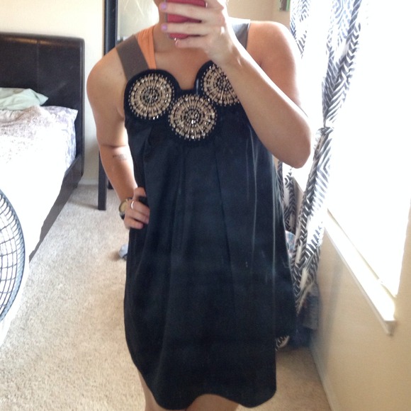 CHARLOTTE RUSSE NWOT Embellished black dress - Picture 3 of 6