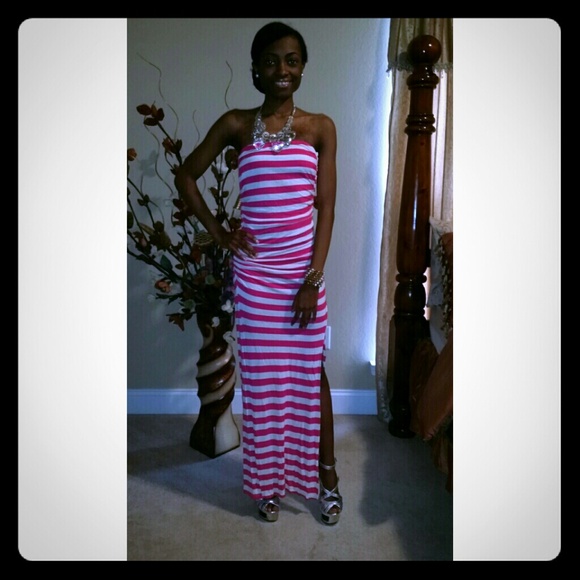 Arden B. Striped Maxi dress