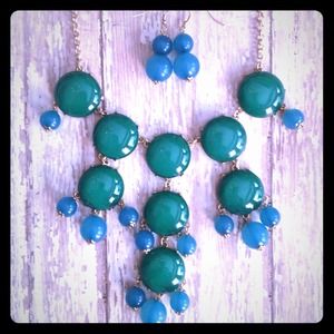 "Envious Greens" Bubble Necklace Set-Final Sale