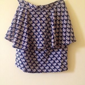 Topshop peplum floral skirt