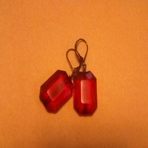 Red earrings