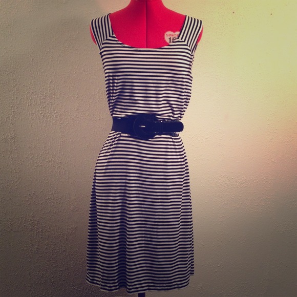 black and white dress