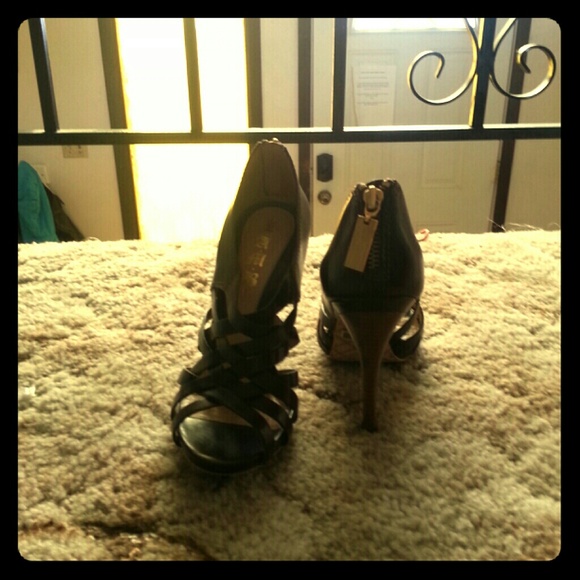 Real leather designer heels