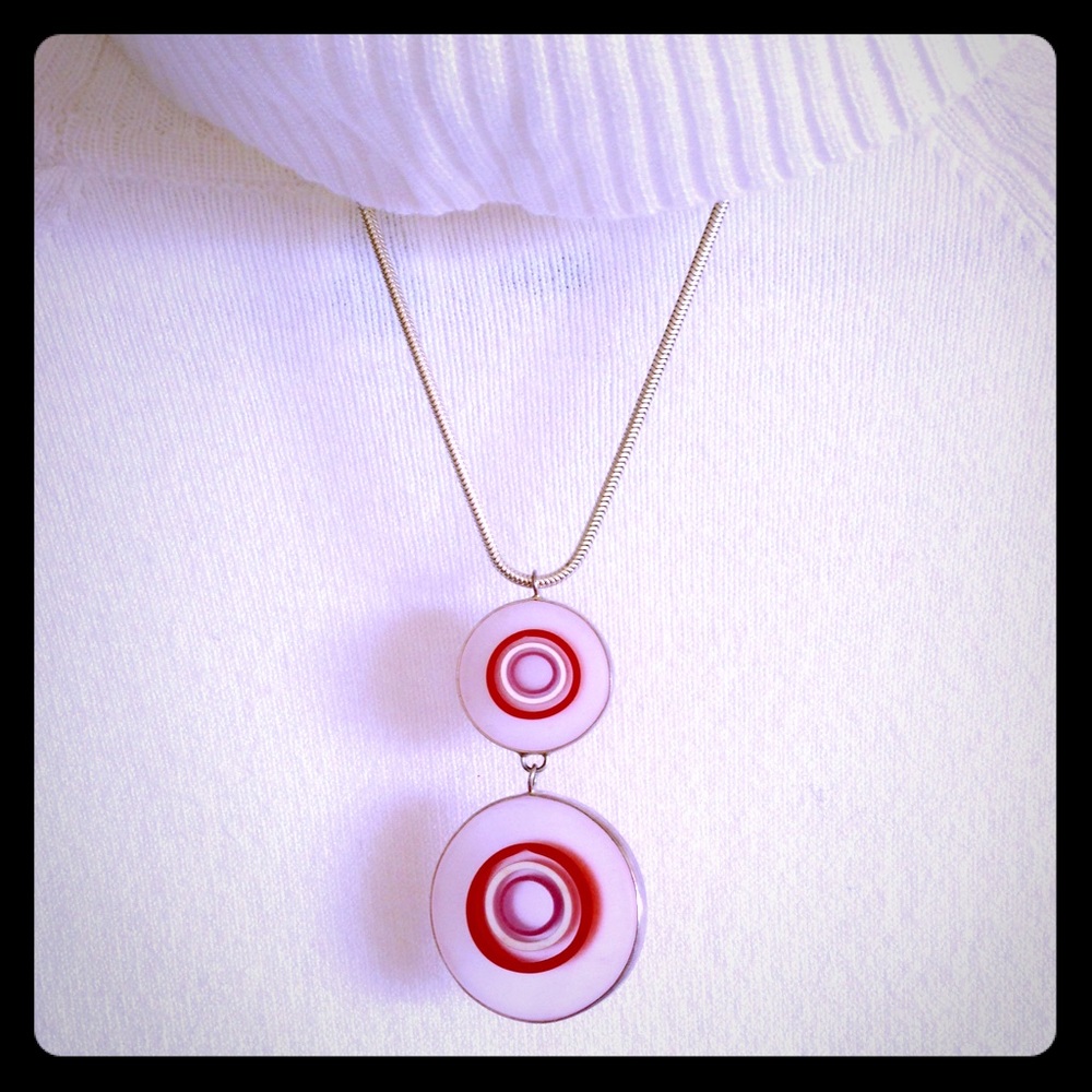 NWOT Silver & Resin Artisan Handmade Pendant.