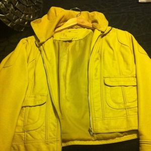 Yellow biker style jacket