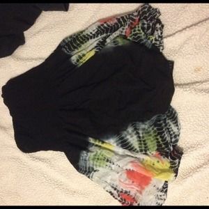 a black abstract dress