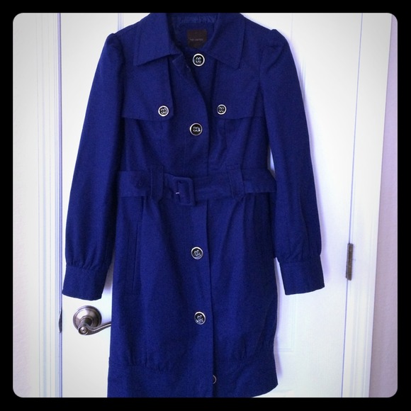 Blue trench coat