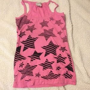 A pink tank top